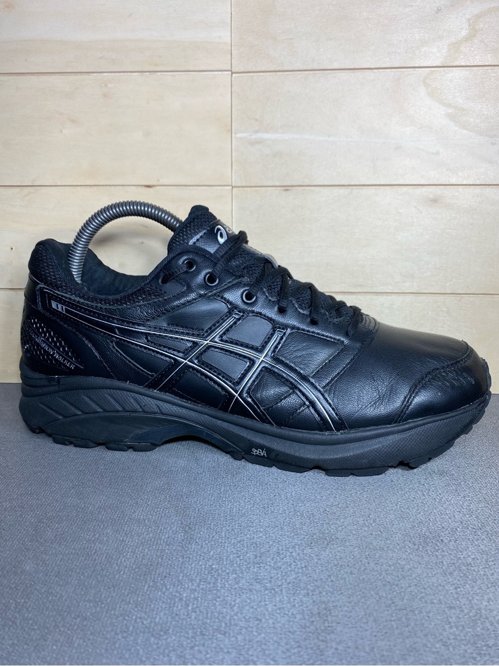 Asics Gel Foundation Walker Black Leather Women's Size 9 Shoes Sneakers Q470L